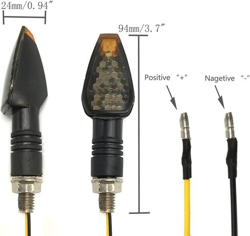 4 قطعة سهم صغير ساق LED ضوء دراجة نارية أمامية وخلفية مؤشرات دراجة نارية بدوره أضواء الإشارة 12 فولت مؤشر وامض مصباح كهرماني متوافق مع كاواساكي هوندا ياماها سوزوكي in Saudi Arabia