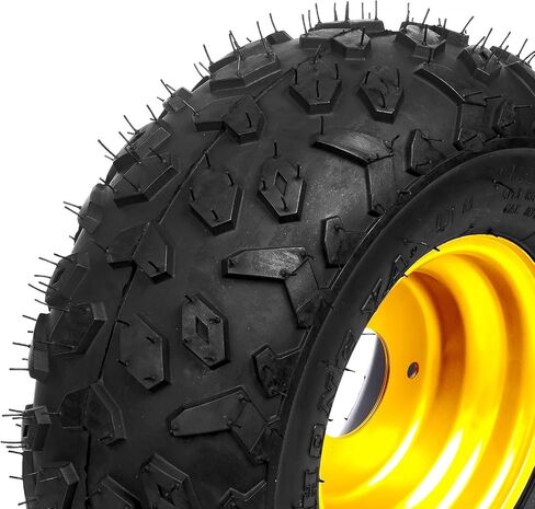 4 قطع إطارات وحواف ATV Go Kart بدون أنابيب مقاس 145 × 70-6 بوصة إطارات أمامية أو خلفية مع حواف لدراجات Go Kart Buggy ATV الصغيرة وإطارات وعجلات الدراجات الرباعية 3 فتحات تثبيت in Saudi Arabia