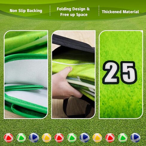 مجموعة ألعاب الجولف تشيبينج حصيرة الجولف، 20 كرة جولف لزجة، بساط تدريب الجولف في الأماكن المغلقة والخارجية، سجادات ممارسة ألعاب الجولف للبالغين والأطفال in Kuwait