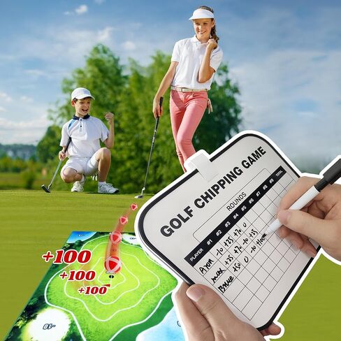 مجموعة ألعاب الجولف تشيبينج حصيرة الجولف، 20 كرة جولف لزجة، بساط تدريب الجولف في الأماكن المغلقة والخارجية، سجادات ممارسة ألعاب الجولف للبالغين والأطفال in Kuwait