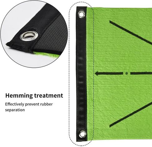 بساط ضرب الجولف، بساط تدريب الجولف، ضرب كشف التأرجح، تحليل وتصحيح مسار التأرجح، بساط جولف العشب مع قاعدة ناعمة مطاطية ماصة للصدمات مع 3 قطع من كرات تدريب الجولف في الداخل/الخارج in Kuwait