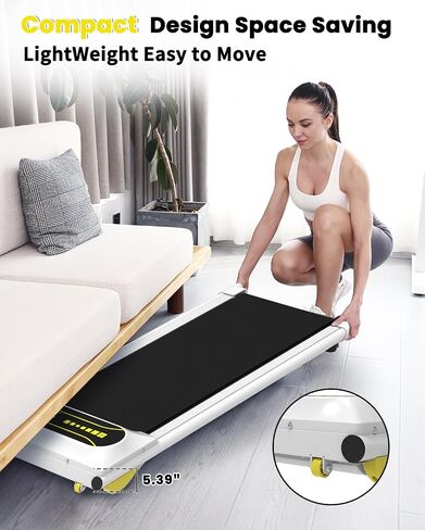 Under Desk Treadmill, Walking Pad Treadmill Under Desk 2.25HP, Portable Electric Small Treadmills for Home/Office, Compact Mini Running Walking Machine with Remote Control in Saudi Arabia