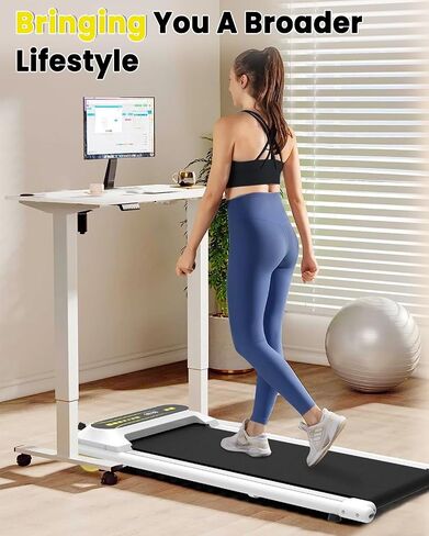 Under Desk Treadmill, Walking Pad Treadmill Under Desk 2.25HP, Portable Electric Small Treadmills for Home/Office, Compact Mini Running Walking Machine with Remote Control in Saudi Arabia