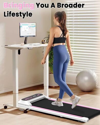 Under Desk Treadmill, Walking Pad Treadmill Under Desk 2.25HP, Portable Electric Small Treadmills for Home/Office, Compact Mini Running Walking Machine with Remote Control in Saudi Arabia