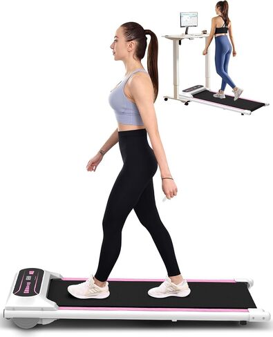 Under Desk Treadmill, Walking Pad Treadmill Under Desk 2.25HP, Portable Electric Small Treadmills for Home/Office, Compact Mini Running Walking Machine with Remote Control in Saudi Arabia