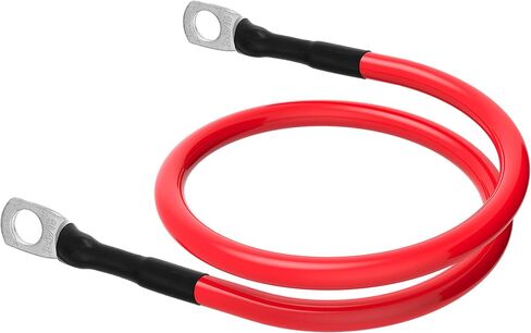 8 AWG Battery Cable 8 Gauge Power Inverter Cables with 5/16 Inch Lugs Both Ends for Solar Boat Marine RV Car 2 Pack (1FT) in Kuwait