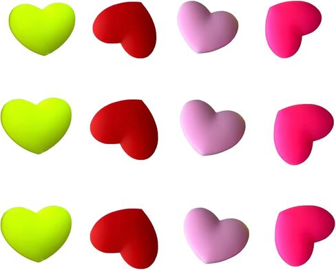 12 قطعة من مواد ترطيب مضرب التنس، مضرب تنس من السيليكون، ممتص اهتزازات مضرب التنس على شكل قلب، ممتص للصدمات (4 ألوان) in Kuwait