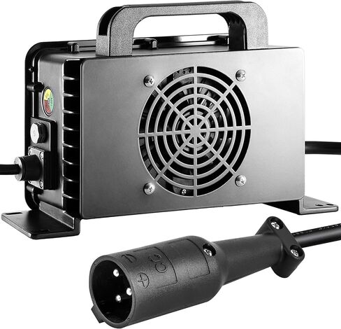 شاحن بطارية ليثيوم 1500 وات 48V20A 58.4 فولت 20 أمبير 16S LiFePo4 3-Pin مقبس مستدير عربات الجولف لنادي السيارات in Kuwait