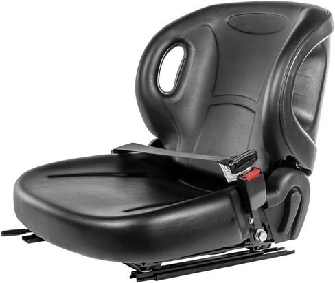 Stark Universal Replacement Forklift Seat w/Retractable Seat Belt Switch for Cat, Clark, Komatsu, Nissan, Yale, Toyota, Hyster w/Curved Back in Saudi Arabia