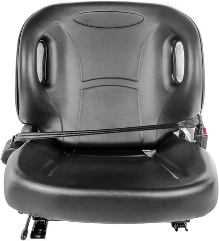 Stark Universal Replacement Forklift Seat w/Retractable Seat Belt Switch for Cat, Clark, Komatsu, Nissan, Yale, Toyota, Hyster w/Curved Back in Saudi Arabia