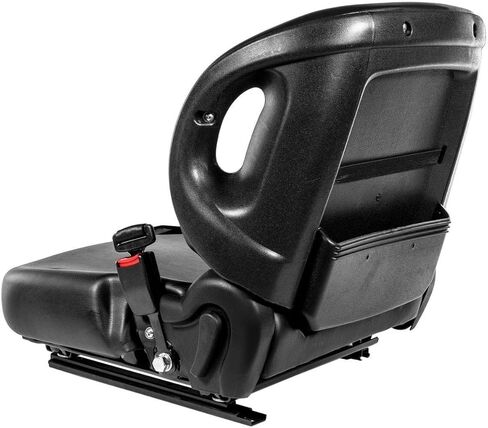Stark Universal Replacement Forklift Seat w/Retractable Seat Belt Switch for Cat, Clark, Komatsu, Nissan, Yale, Toyota, Hyster w/Curved Back in Saudi Arabia