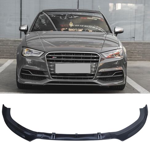 3PCS Front Bumper Lip Spoiler Lip Lower Bumper Body Fit 2013-2016 Audi A3 in Saudi Arabia