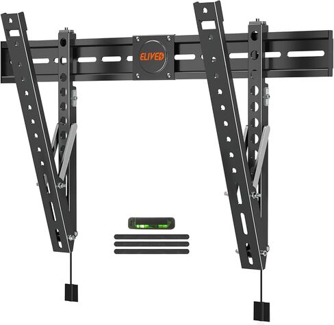 حامل تلفزيون قابل للإمالة فائق النحافة من ELIVED لمعظم أجهزة التلفاز مقاس 37-80 بوصة، حامل تلفزيون منخفض الحجم 0.8 بوصة، دعامات تلفزيون مثبتة على الحائط بحد أقصى VESA 600x400، يحمل ما يصل إلى 99 رطلاً. يناسب مسامير خشبية مقاس 8 بوصات و16 بوصة و24 بوصة. in Kuwait