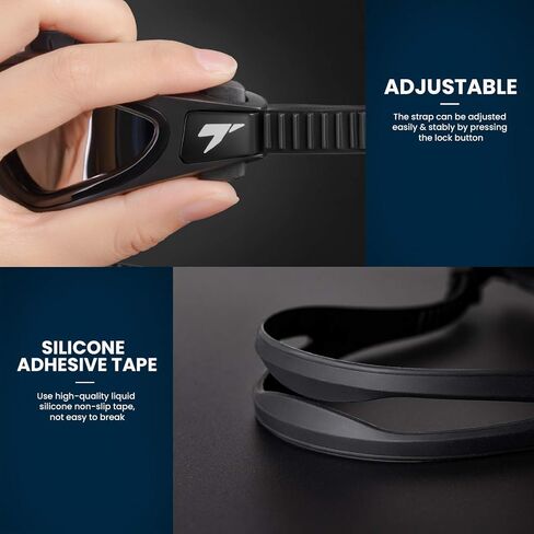 نظارات السباحة، نظارات السباحة المستقطبة المضادة للضباب للحماية من الأشعة فوق البنفسجية ومضادة للتسرب للرجال والنساء والبالغين in Kuwait