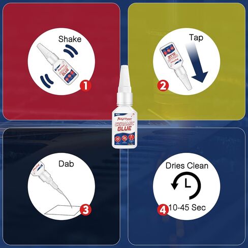 30g Ceramic Glue, Ceramic Glue for Pottery, Super Glue for Ceramic, Pottery, Porcelain, Glass, Plastic, Metal, Rubber and DIY Craft (1) in Saudi Arabia