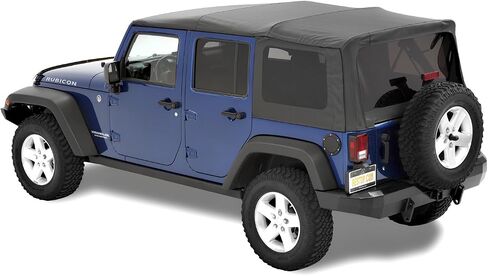 Bestop 5482317 Supertop NX نسيج قطني أسود لـ 2007-2018 4 أبواب Wrangler JK in Saudi Arabia