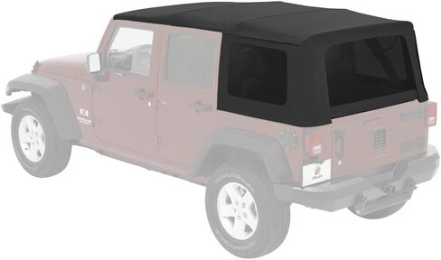 Bestop 5482317 Supertop NX نسيج قطني أسود لـ 2007-2018 4 أبواب Wrangler JK in Saudi Arabia