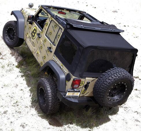 Bestop 5482317 Supertop NX نسيج قطني أسود لـ 2007-2018 4 أبواب Wrangler JK in Saudi Arabia
