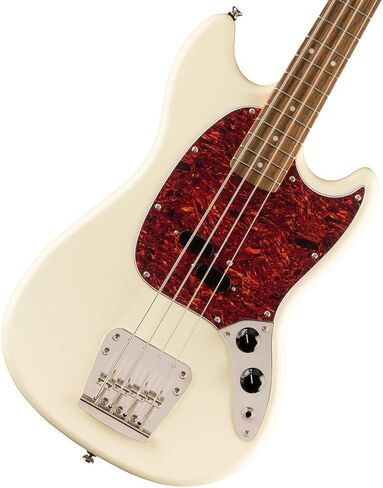 Squier Classic Vibe 60s موستانج باس، أبيض أولمبي، لوحة أصابع لوريل in Saudi Arabia