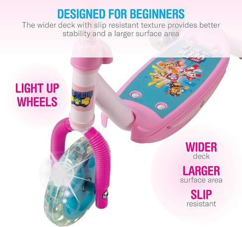 PlayWheels PAW Patrol Skye 3-Wheel Kids Leaning Scooter with Accessory Pouch in Kuwait