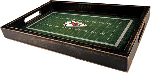 صينية خشبية لملعب كرة القدم دالاس كاوبويز NFL من Fan Creations - خادم شعار الفريق المزخرف مع مقابض للطعام والشراب - للترفيه في يوم اللعبة أو منظم الطاولة - أظهر فخر رعاة البقر الخاص بك in Saudi Arabia