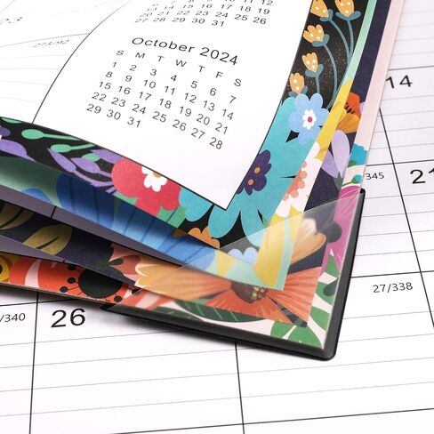 2024-2025 Desk Calendar - Desk Calendar 2024-2025 from JUL. 2024 - DEC. 2025, 17" x 12", 18 Monthly Desk/Wall Calendar 2-in-1, Thick Paper with 2 Corner Protectors, Large Unruled Blocks - Blue Floral in Saudi Arabia