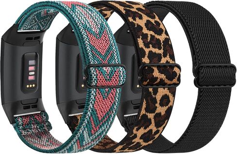 [3 عبوات] أربطة مرنة قابلة للتعديل متوافقة مع Fitbit Charge 4 / Charge 3 / Charge 4 SE سوار معصم قابل للتمدد ناعم للنساء والرجال in Saudi Arabia