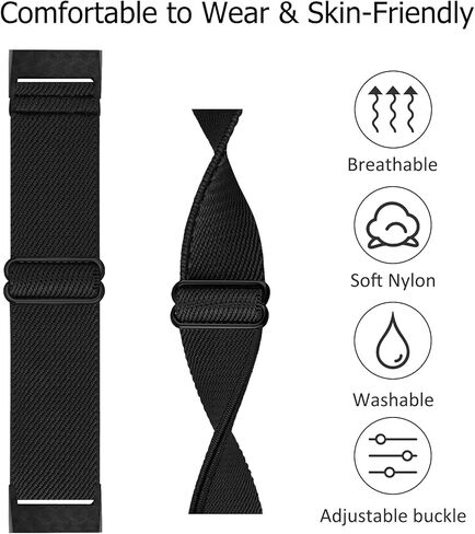 [3 عبوات] أربطة مرنة قابلة للتعديل متوافقة مع Fitbit Charge 4 / Charge 3 / Charge 4 SE سوار معصم قابل للتمدد ناعم للنساء والرجال in Saudi Arabia