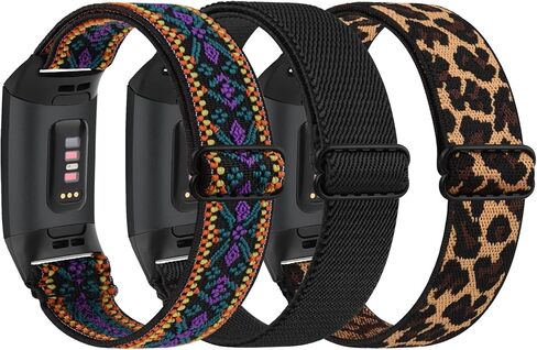 [3 عبوات] أربطة مرنة قابلة للتعديل متوافقة مع Fitbit Charge 4 / Charge 3 / Charge 4 SE سوار معصم قابل للتمدد ناعم للنساء والرجال in Saudi Arabia