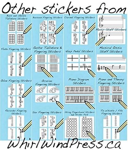 ملصقات أصابع البيس والقيثارة والمندولين والتابلت (250 قطعة) in Kuwait