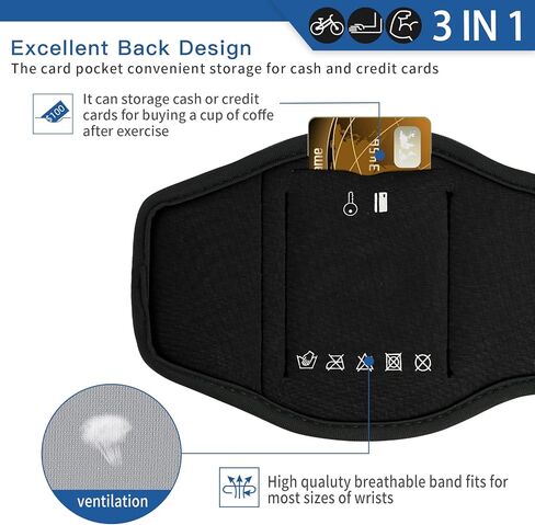 Running Phone Armband, 3 in 1 Bike Phone Mount + Running Armband + Running Phone Holder Wristband, 360° Rotatable Bicycle Phone Holder with Key & Card and Headphone Slot for 4.5''-7'' iPhone Samsung in Kuwait