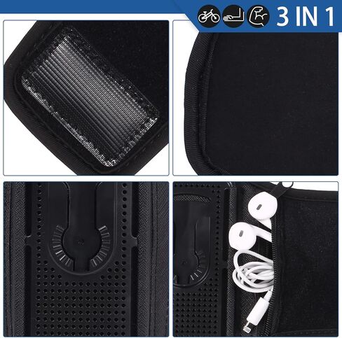 Running Phone Armband, 3 in 1 Bike Phone Mount + Running Armband + Running Phone Holder Wristband, 360° Rotatable Bicycle Phone Holder with Key & Card and Headphone Slot for 4.5''-7'' iPhone Samsung in Kuwait