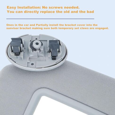 واقي الشمس من الجانب الأيسر للسائق متوافق مع 2007 2008 2009 2010 2011 Toyo-ta Camry وCamry Hybrid بدون فتحة سقف يحل محل الطراز 74320-06780-B0 (رمادي) in Kuwait