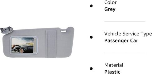 واقي الشمس من الجانب الأيسر للسائق متوافق مع 2007 2008 2009 2010 2011 Toyo-ta Camry وCamry Hybrid بدون فتحة سقف يحل محل الطراز 74320-06780-B0 (رمادي) in Kuwait