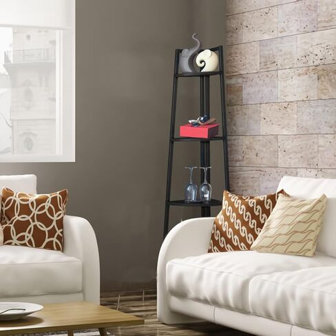 رف الزاوية 65 بوصة طويل القامة خزانة الكتب 5 الطبقة الزاوية رف الكتب الزاوية سلم الجرف رف الكتب الصغيرة العتيقة رف النبات قائما بذاته للحمام، المطبخ، غرفة المعيشة، غرفة نوم، مكتب المنزل in Kuwait