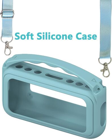 Silicone Case for Anker Soundcore Motion 300 Bluetooth Speaker | Protective Holder Skin for Motion 300 Speaker Case Accessories, with Carrying Handle (Black) in Kuwait