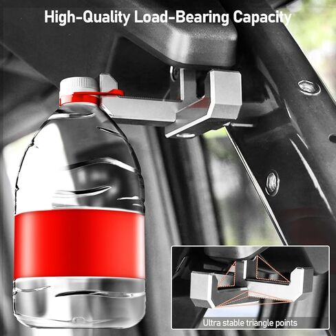 منظم ألومنيوم لحقيبة البقالة من صندوق السيارة متوافق مع ملحقات برونكو 2021 2022 2023، خطاف حامل حقيبة البقالة الخلفي تمت ترقيته من أجل برونكو 4 أبواب، منظم تخزين صندوق السيارة (على شكل T+J) in Kuwait