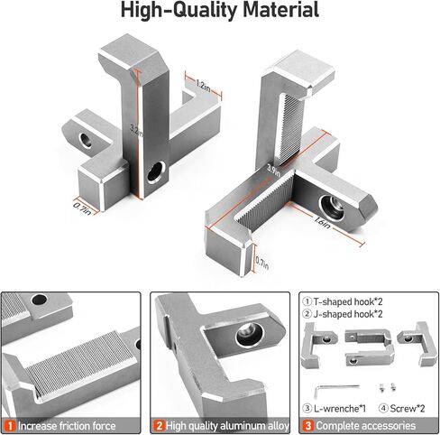 منظم ألومنيوم لحقيبة البقالة من صندوق السيارة متوافق مع ملحقات برونكو 2021 2022 2023، خطاف حامل حقيبة البقالة الخلفي تمت ترقيته من أجل برونكو 4 أبواب، منظم تخزين صندوق السيارة (على شكل T+J) in Kuwait