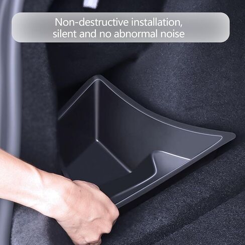 for 2024 Tesla Model 3 Highland Rear Trunk Organizer Side Storage Box with Lids Storage Bins Protector Packets Tesla 3 Highland Interior Accessories in Saudi Arabia