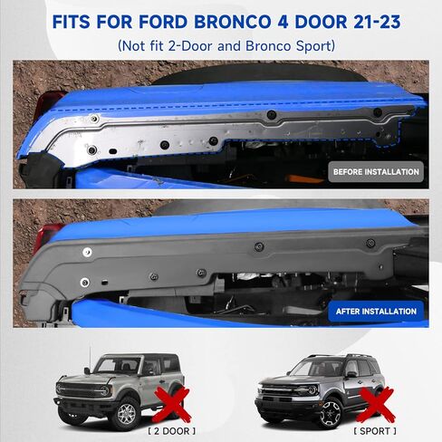 واقي غطاء جانبي لرف البضائع لملحقات Ford Bronco 2021 2022 2023 2024 4 أبواب، واقي جانبي لرف صندوق السيارة، واقيات حافة جانبية لصندوق السيارة، أغطية جانبية لسرير البضائع الناعمة in Kuwait