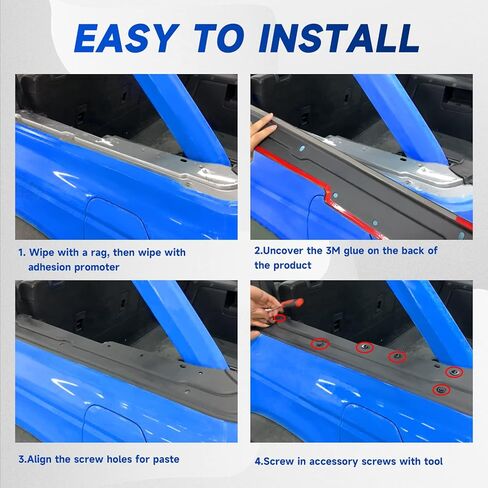 واقي غطاء جانبي لرف البضائع لملحقات Ford Bronco 2021 2022 2023 2024 4 أبواب، واقي جانبي لرف صندوق السيارة، واقيات حافة جانبية لصندوق السيارة، أغطية جانبية لسرير البضائع الناعمة in Kuwait