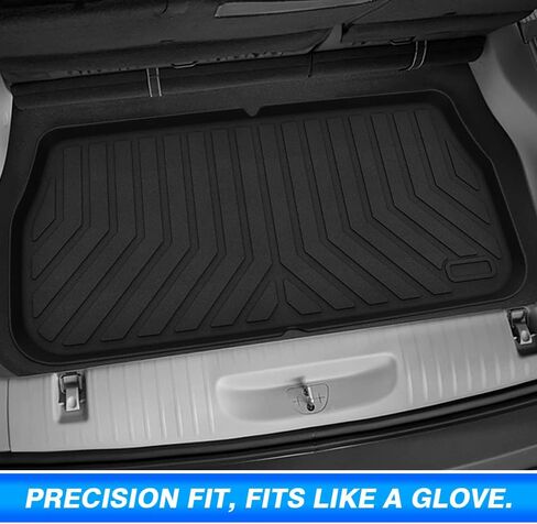 T TGBROS Cargo Mat مخصص مناسب لـ 2017-2023 Chrysler Pacifica Accessories الصف الثالث لجميع الأحوال الجوية بطانة البضائع الخلفية الجذع بطانة سوداء غير قابلة للانزلاق in Kuwait