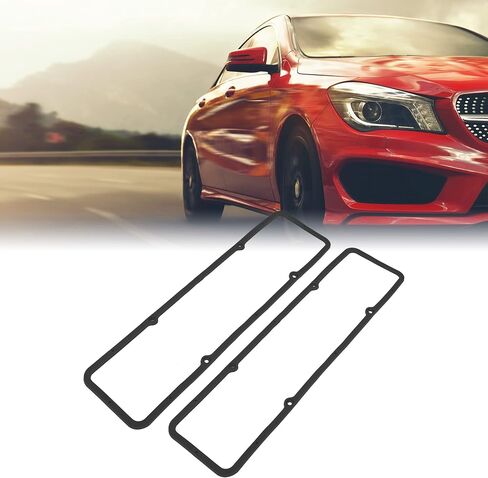 X AUTOHAUX 2pcs Black Valve Cover Rubber Steel Core Gasket for Chevy SBC 283 305 327 350 Engine Valve Cover Gasket Set in Saudi Arabia