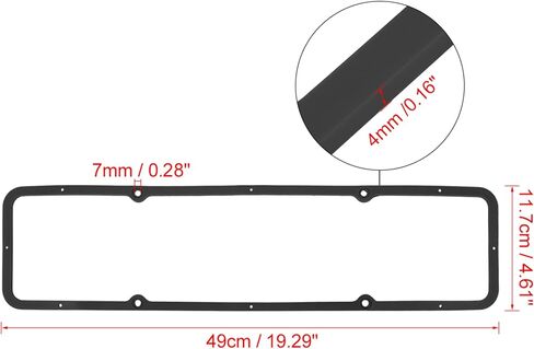 X AUTOHAUX 2pcs Black Valve Cover Rubber Steel Core Gasket for Chevy SBC 283 305 327 350 Engine Valve Cover Gasket Set in Saudi Arabia