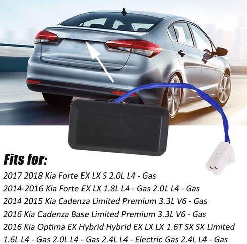 مفتاح الباب الخلفي للباب الخلفي يناسب 2017 2018 Kia Forte EX LX S 2.0L L4 - الغاز يستبدل 81260-2G000 in Saudi Arabia