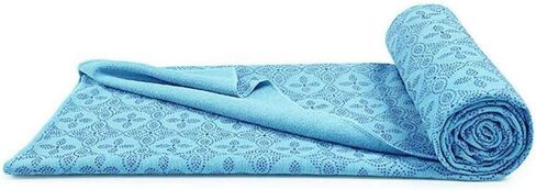 Yoga Towel, Hot Yoga Mat Towel - Sweat Absorbing Non-Slip for Hot Yoga, Pilates and Workout with Upgraded Clover-Shaped Grip Dots (72 * 24 inches, Pink) in Saudi Arabia