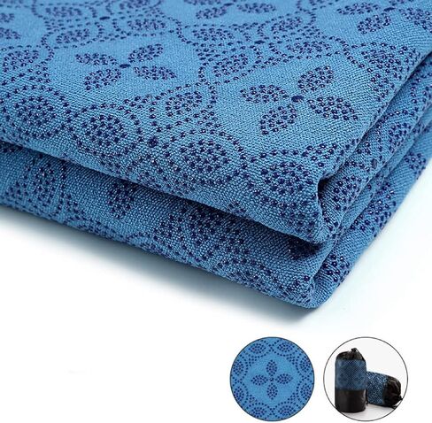 Yoga Towel, Hot Yoga Mat Towel - Sweat Absorbing Non-Slip for Hot Yoga, Pilates and Workout with Upgraded Clover-Shaped Grip Dots (72 * 24 inches, Pink) in Saudi Arabia