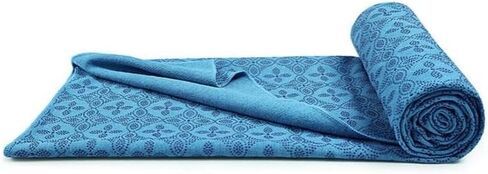 Yoga Towel, Hot Yoga Mat Towel - Sweat Absorbing Non-Slip for Hot Yoga, Pilates and Workout with Upgraded Clover-Shaped Grip Dots (72 * 24 inches, Pink) in Saudi Arabia