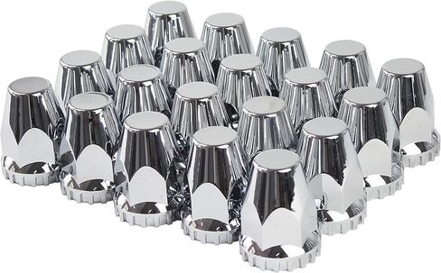 ABS Chrome Plastic 33mm Thread-on Standard Lug Nut Covers for Semi Trucks (Pack of 20) in Saudi Arabia
