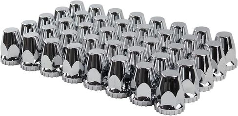 ABS Chrome Plastic 33mm Thread-on Standard Lug Nut Covers for Semi Trucks (Pack of 20) in Saudi Arabia